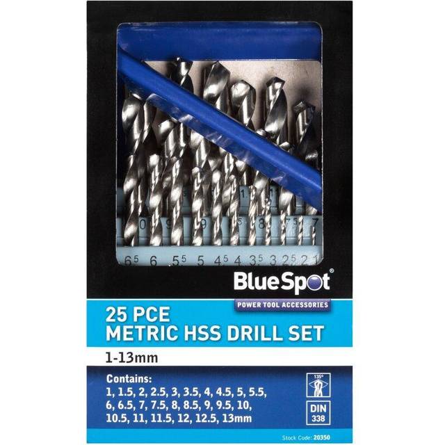 Blue Spot Tools 25 Piece Metric HSS Drill Set (1-13MM)