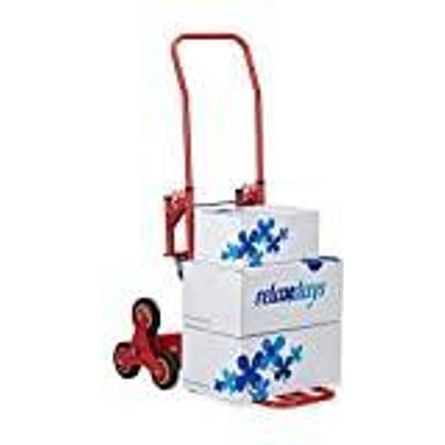 Relaxdays - hand truck for up to 50 kg / 150 kg, multi-functional transport cart, 2in1, red