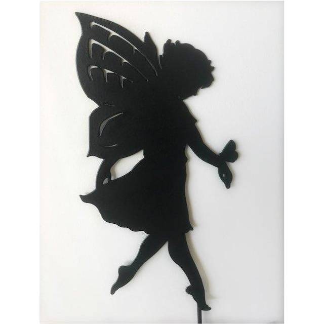Large Fairy On Stake Black