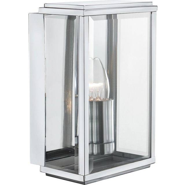 Searchlight 8204SS Box Outdoor Wall &amp; Porch Light - 1 Light Sat/si