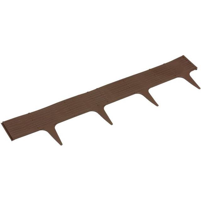 Deuba - Flexible Plastic Lawn Border Flower Bed Edging UV-Resistant Weatherproof braun / 3,9 m (de)