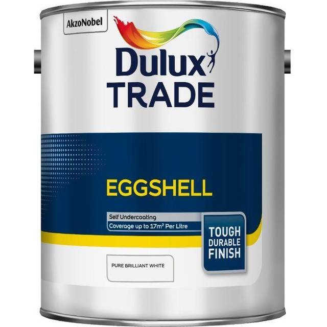 Dulux Trade Eggshell - Pure Brilliant White - ["Brilliant White","White"]