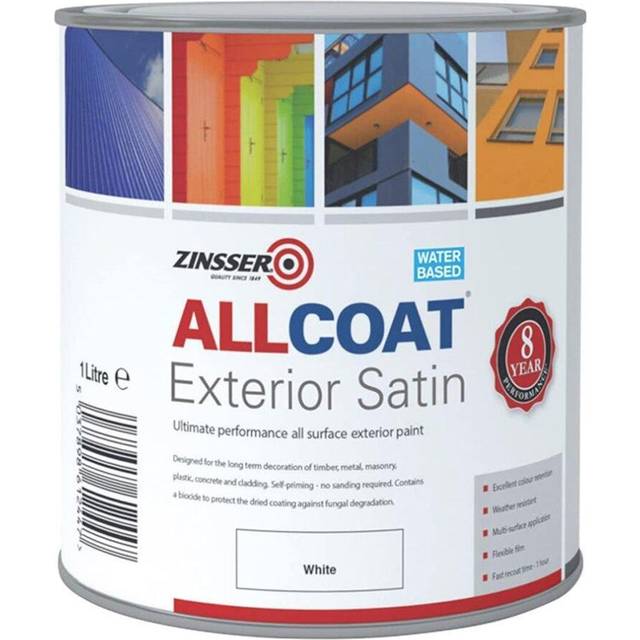 Zinsser Allcoat Exterior Satin WB - White - 5 Litres