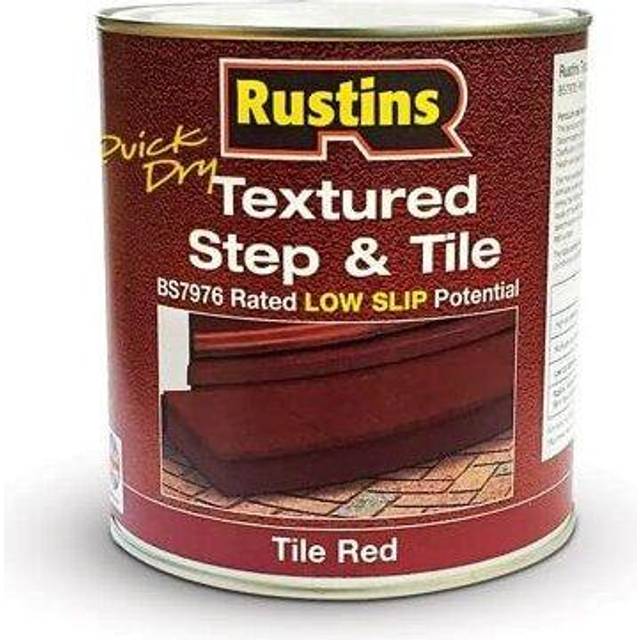 Rustins Quick Dry Textu Step & Tile Paint 500ml in Red