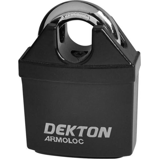 (50mm) Dekton High Security Closed Shackle Padlock Steel Chain Lock 4 Keys 50mm & 60mm