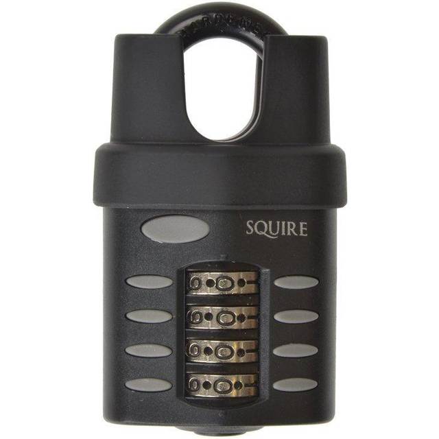 Squire CP40CS 38mm Push Button Combination Padlock Closed Shackle with Recoding Instructions