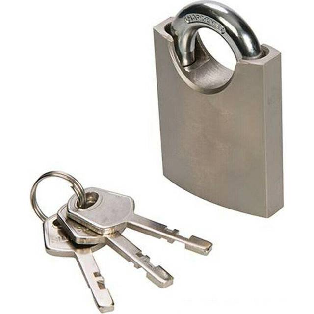 50mm Shrouded Shackle Padlock Security Keyed Safe Lock Gate Toolbox Luggage