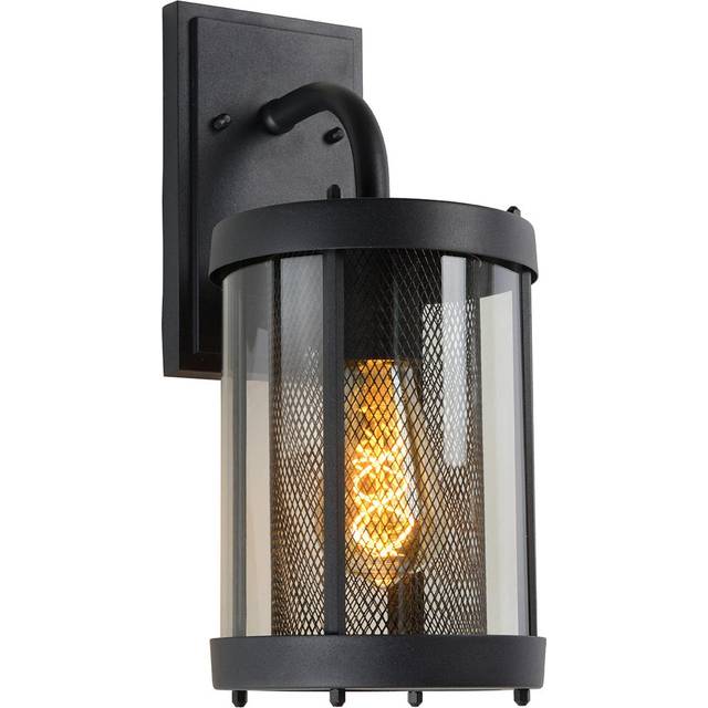 Lucide Makkum Cottage Wall Lantern Light Outdoor - 1xE27 - IP23 - Black, Black