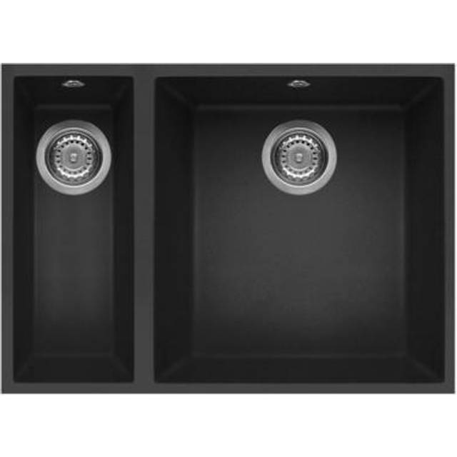 Reginox Quadra 150 1.5 Bowl Granite Black Undermount Kitchen Sink &amp;amp
