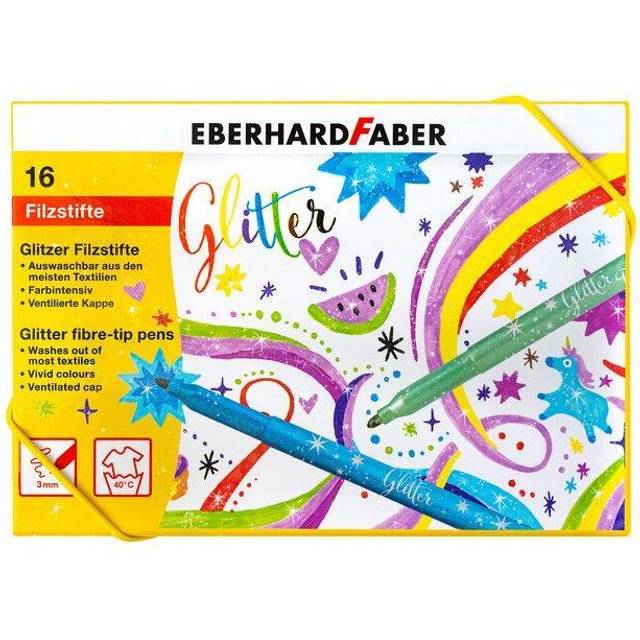 Felt Tip Pens Glitter Junior 3 Mm 16 Pcs