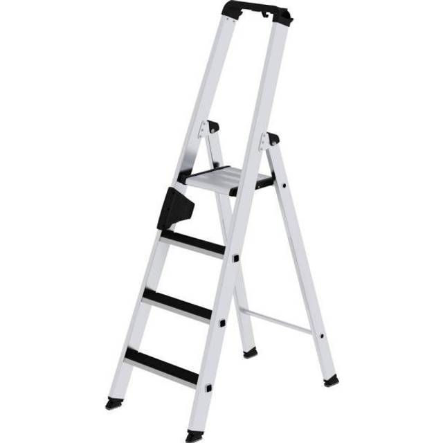 Stufenstehleiter 4 Stufen, Alu.Gesamt-H.1600mm m.clip-step Auflage GÜNZBURGER