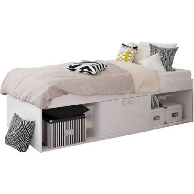 KUDL Low Single 3Ft Cabin Bed Open White, White