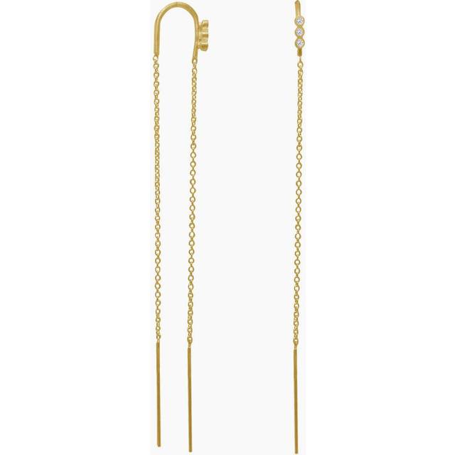 Stine A Three Dots Double Chain Förgyllt Silver Örhänge 1036-02-S