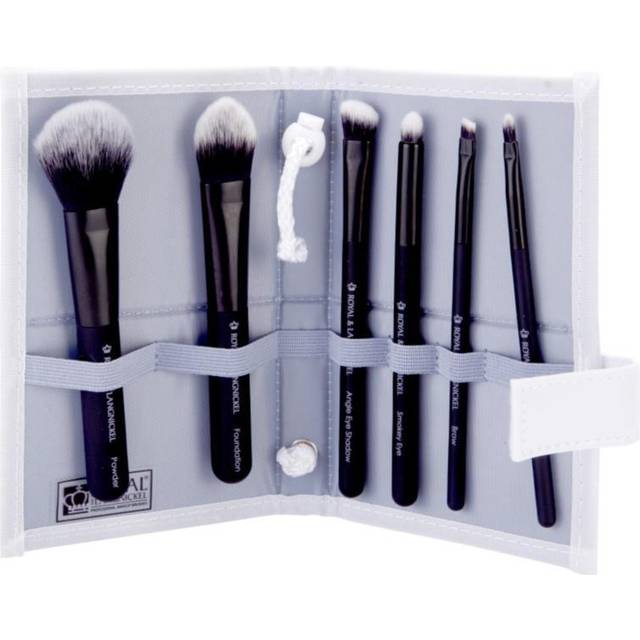 Royal Brush Moda Total Face Cosmetic Brush Set and Case, Black