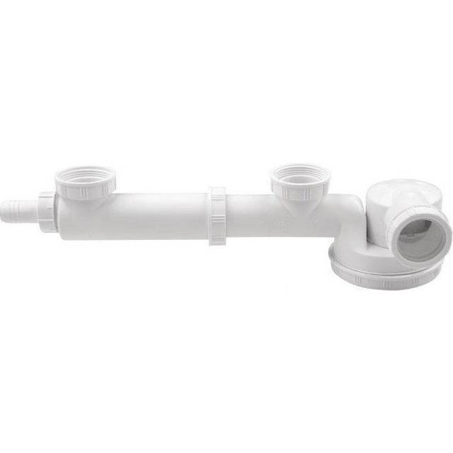 Wirquin - 1/2 Inch 40mm Double Slim Flat Kitchen Sink Drain Waste Trap