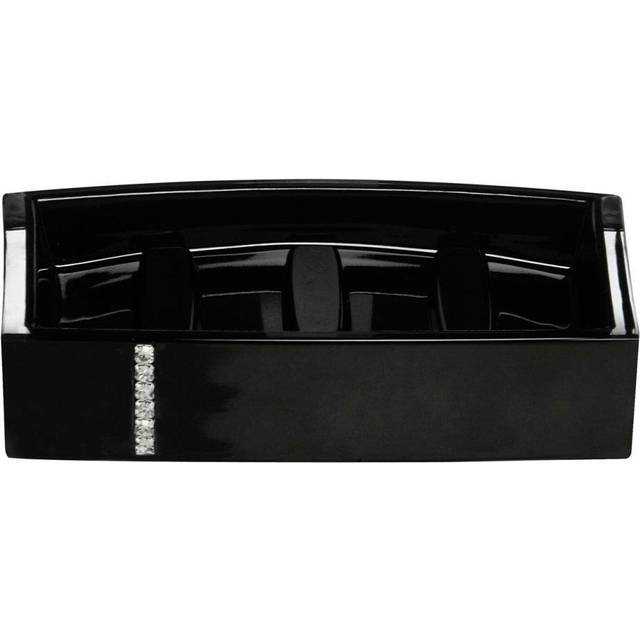 Premier Housewares Black Acrylic and Crystal Soap Dish