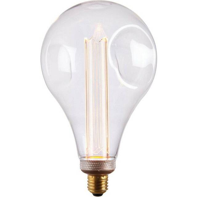 VINTAGE LED Filament Light Bulb CLEAR GLASS E27 Screw 2.5W XL 243mm Dimple Lamp