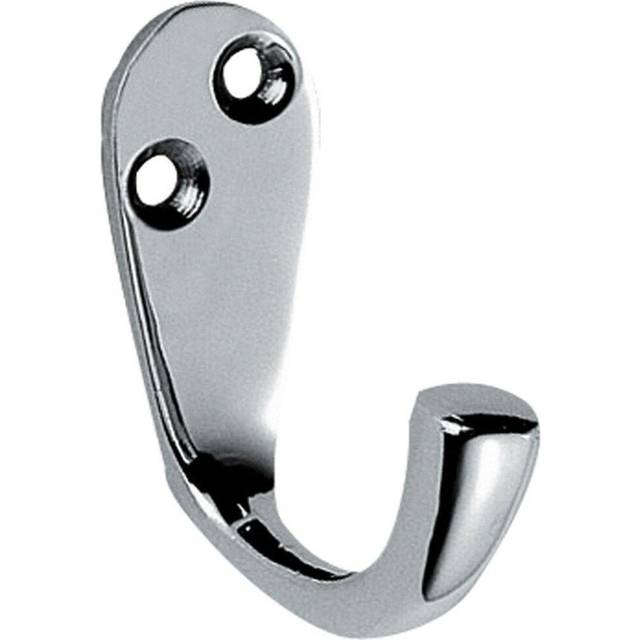 Victorian One Piece Single Bathroom Robe Hook 40mm Projection Polished Chrome