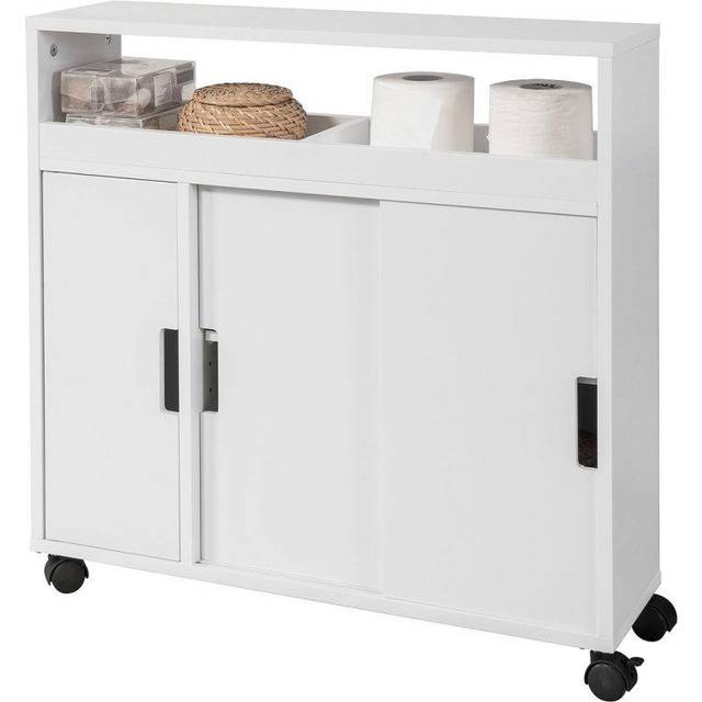 SoBuyÂ® BZR02-W, Bathroom Cabinet Bathroom Toilet Paper Roll Holder