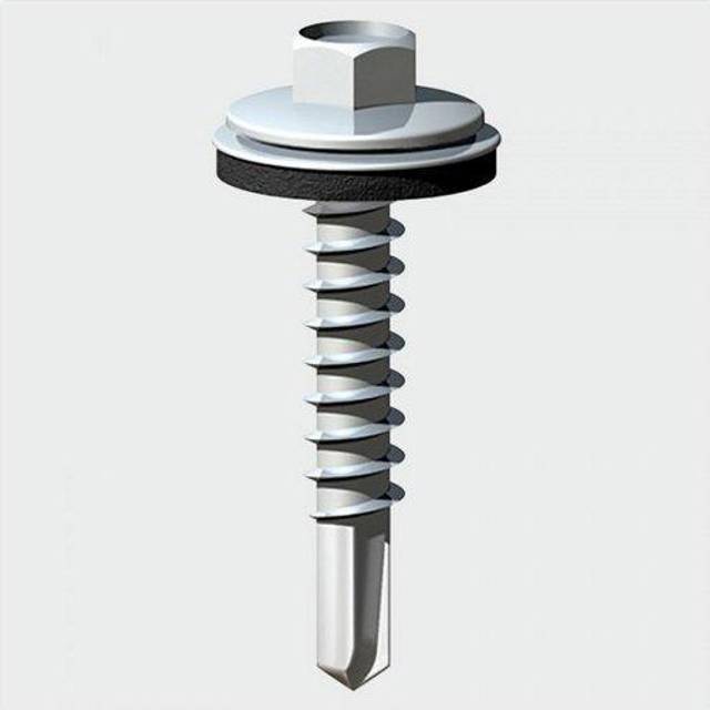 TIMco Hex No.3 S/Drill Screw W16 Ø5.5 x 50mm Silver (Bag of 85)