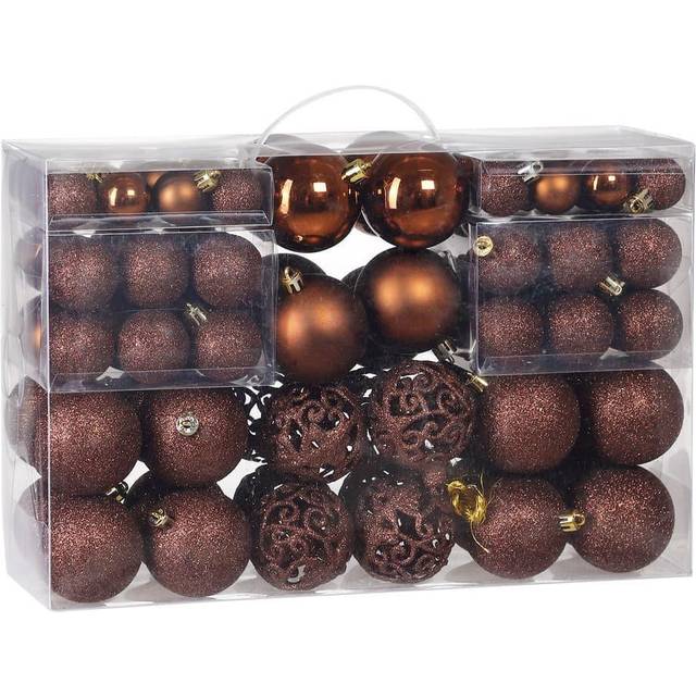 Christmas Bauble 100Pcs Brown
