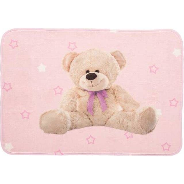 Kiddy Play Rugs Flair Rugs Super Soft Play Mat Teddy Pink Rug 70x95