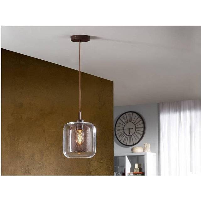Schuller 653608 Fox 1 Light Pendant Brown Clear