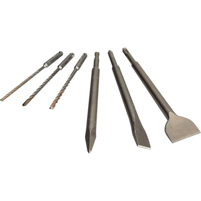 6 Piece sds+ Flat Chisels + Point + Drill Bit Set sds plus XMS22SDS6PC - Dewalt