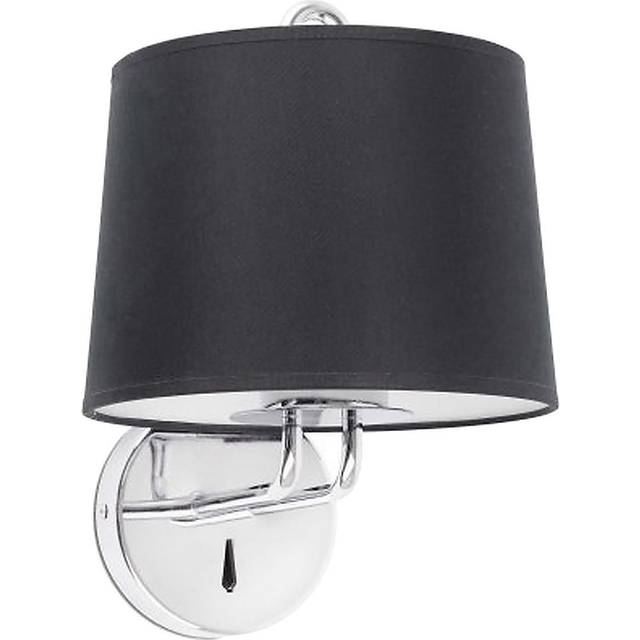 Faro Montreal Chrome, Black Shade Wall Lamp