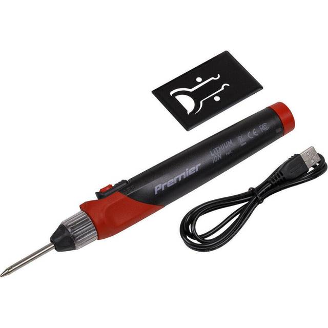 Rechargeable Cordless Soldering Iron 12W Lithium-Ion Battery - LED Torch - 600ÃC