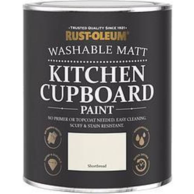 Chalky Kitchen Cupboard Paint - Shortbread - Shortbread - White