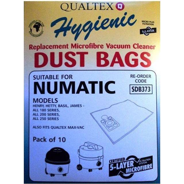 Pack of 10 Numatic Henry AS200 Dust Bags - White