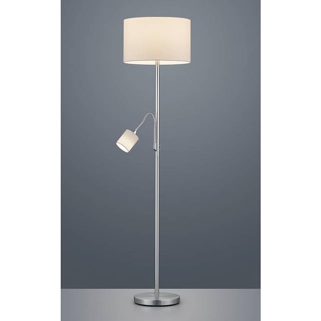 Trio Leuchten golvlampa hotell, metall nickel matt, exkl. 1 x E27 + 1 x E14