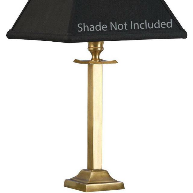 Luxury Traditional Table Lamp Light Solid Brass Square BASE 300mm Bulb Holder