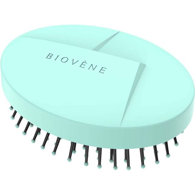 Biovène The conscious Compact Detangling Brush, Mint Green Biodegradable Wet Dry Brush