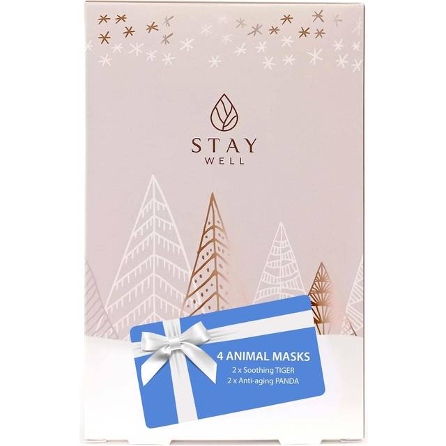 Stay Well Animal Masks, 4 pcs Stay Well Ansigtsmaske