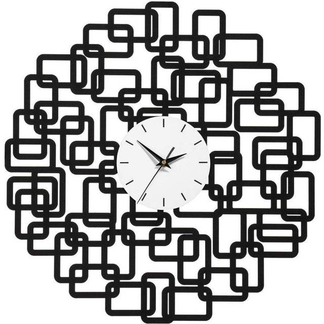Interiors by Premier Black Iron Squares Design Wall Clock - One Size