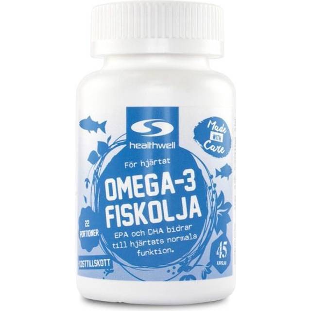Healthwell Omega-3 Fiskolja, 45 kaps