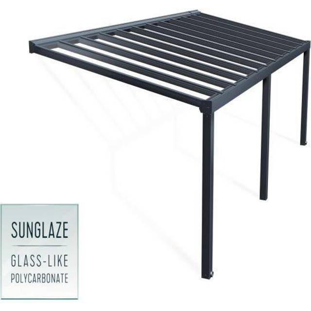 Canopia by Palram Grå Palram - Canopia STOCKHOLM terrasseoverdækning 3 4x8 1m