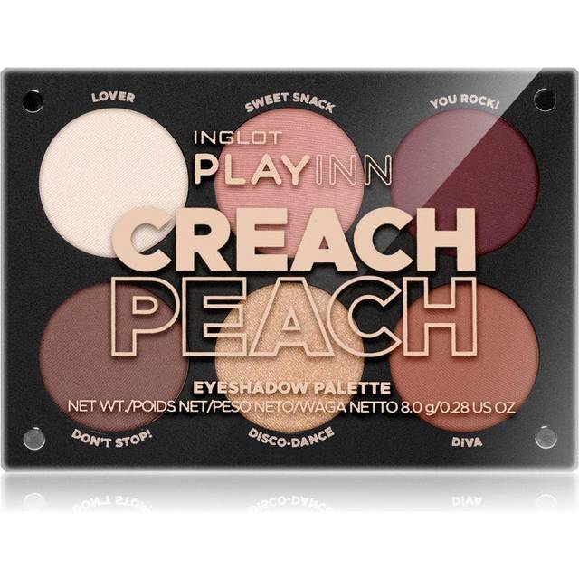 Inglot PlayInn Eyeshadow Palette Øjenskygge Palette Skygge Creach Peach - 8 g