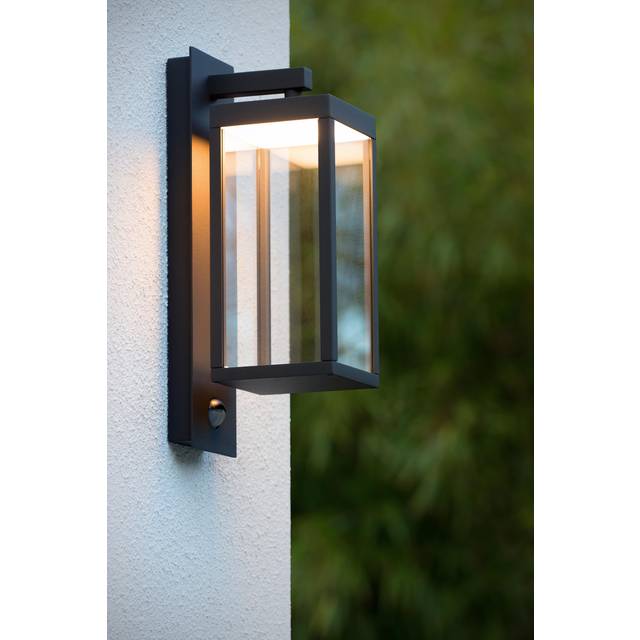 Lucide Clairette LED Outdoor Wall Light with PIR Sensor - Anthracite