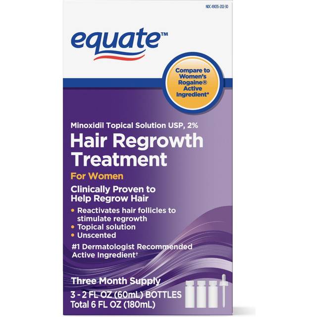 Equate Hair Regrowth Treatment for Women 3 Month Supply USA  2 Ounces