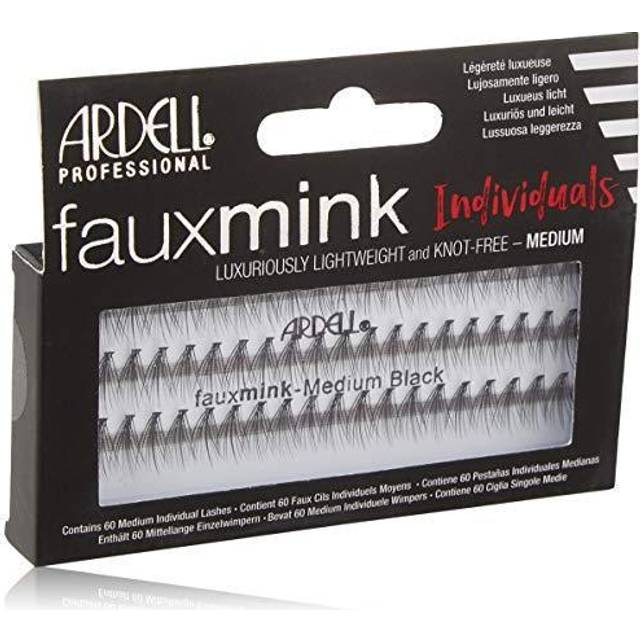 Ardell Fauxmink Individuals Knot Free Medium Lashes Black 60 pcs