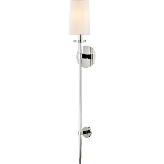 Amherst 1 Light Wall Sconce Polished Nickel, Faux Silk