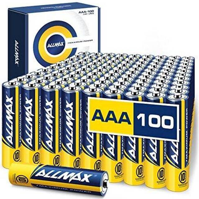 Allmax AAA Maximum Power Alkaline Triple A Batteries (100 Count) â Ultra Long-Lasting, 10-Year Shelf Life, Leakproof