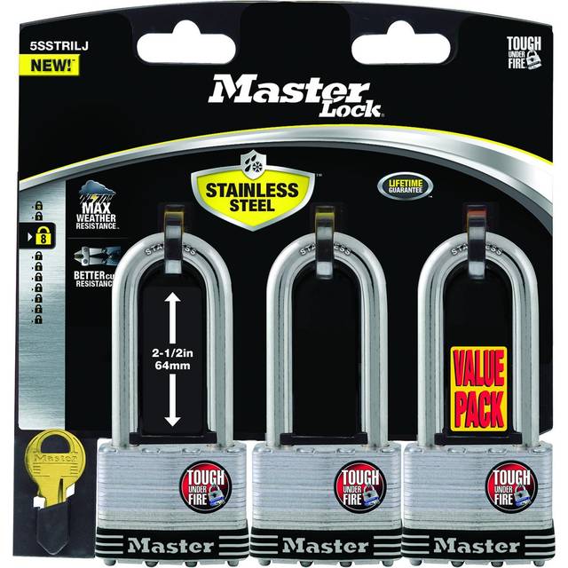 Master Lock Padlock 2 inches Laminated Stainless Steel 4 Pin Cylinder