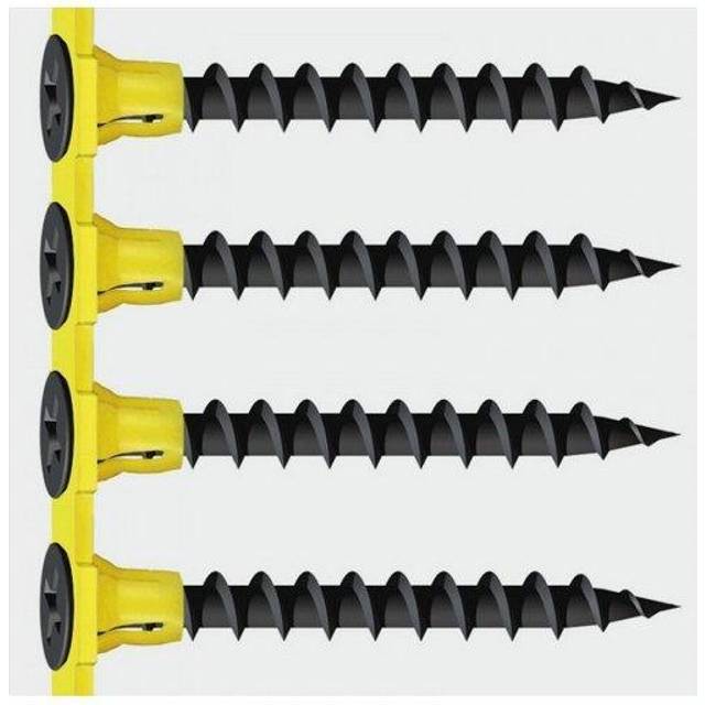 Drywall Screws Collated Coarse Thread Black Phoshate 4.2mm 65mm Pack of 500