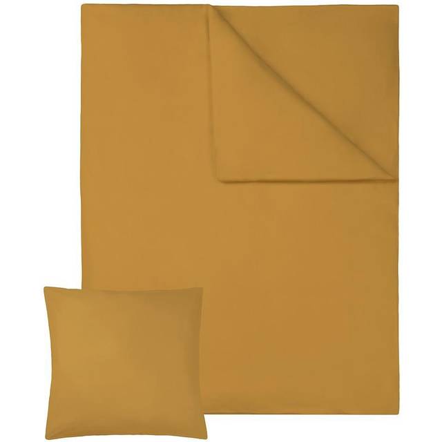 Tectake 4 Bedding Sets 200x135cm Cotton 2-piece, Brown, Brown