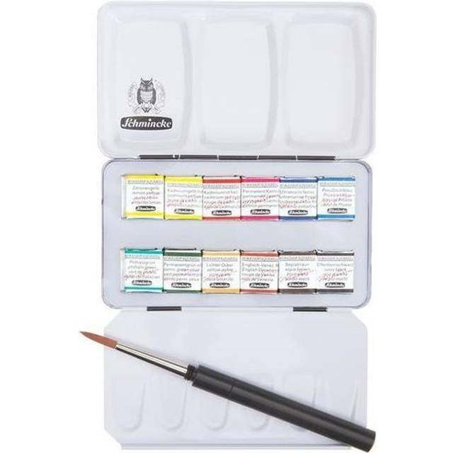 Sennelier L'aquarelle Artists Watercolour 6 Half Pan Metal Box Starter Set