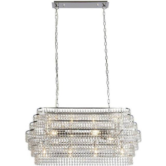 Searchlight 4512-12CC Rene 12 Light Pendant With Hanging Crystal Chrom